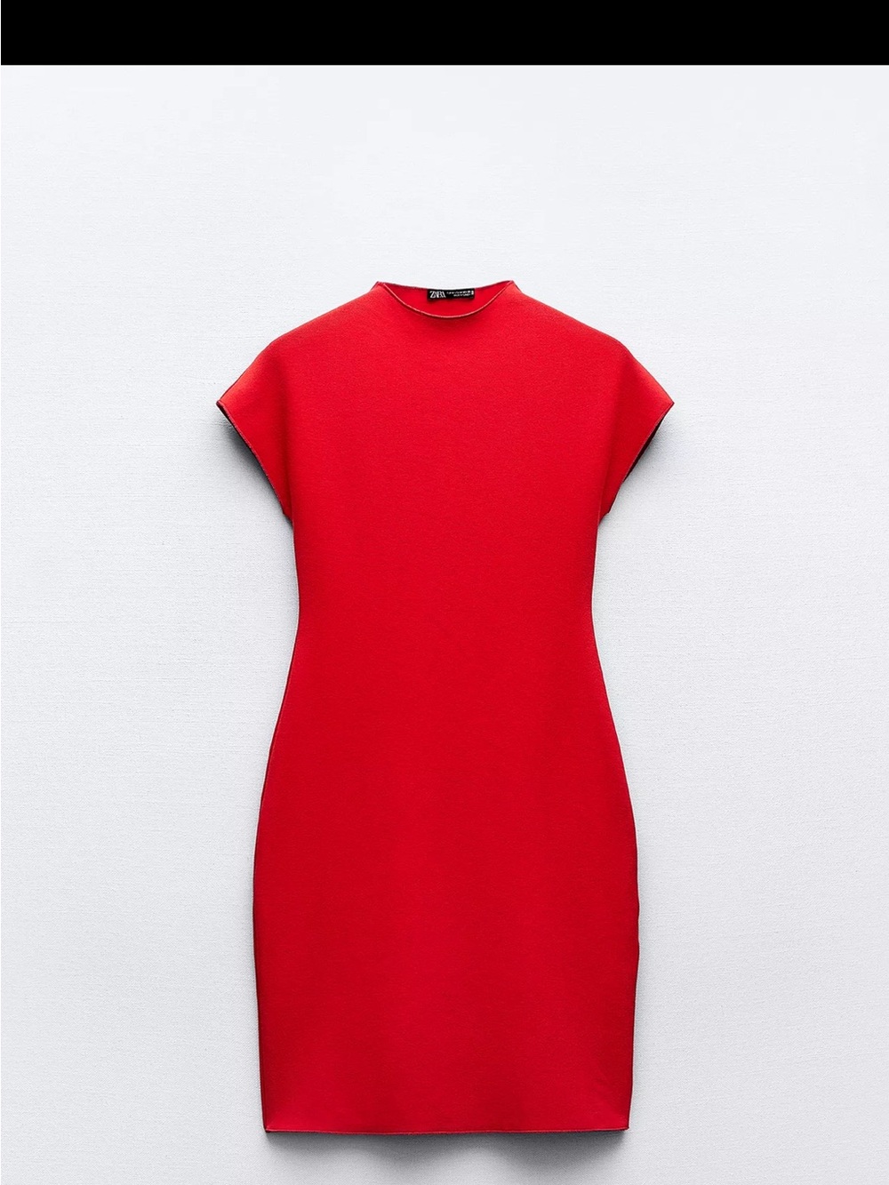 Zara Red Mini Cap-Sleeve Dress